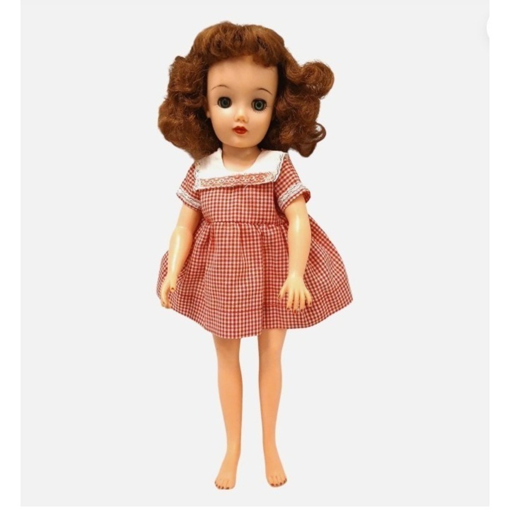 Vtg 1950s Ideal Miss Revlon 17" Doll VT-18 Working Eyes Lace NO GREEN EAR Studs